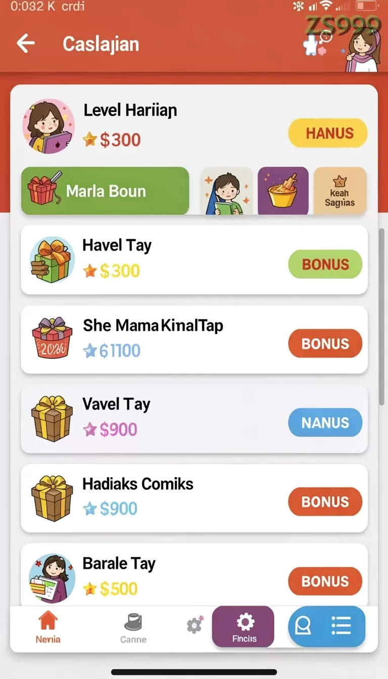 Cuplikan layar WIN88BLUE — aktivitas